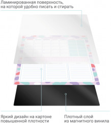 Планер магнитный с маркером «Bright color» - Фото 1