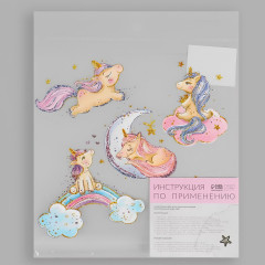 Набор термотрансферов «Единорожки с блёстками» - Фото 2