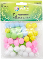 Набор помпонов декоративных «Пастель» - Фото 2