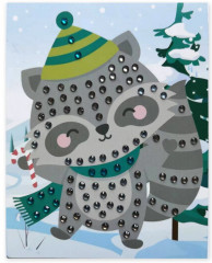 Рисунок из страз «Енот» - Фото 1