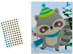 Рисунок из страз «Енот» - Фото 2