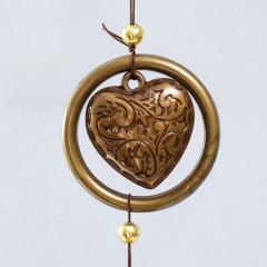 Музыка ветра «Сердечко с розой в круге» - Фото 1