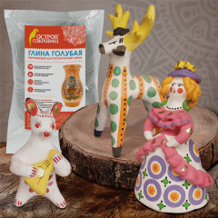 Глина для скульптурной лепки порошковая, голубая - Фото 7