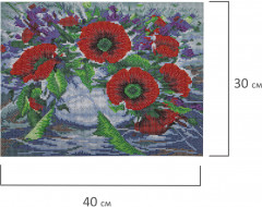 Мозаика алмазная «Букет маков» - Фото 7