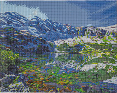 Мозаика алмазная «Горное озеро» - Фото 7