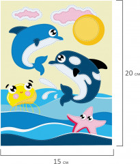 Аппликация из фольги «Дельфинчики» - Фото 3