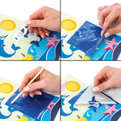 Аппликация из фольги «Дельфинчики» - Фото 4