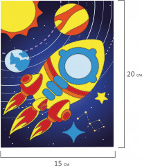 Аппликация из фольги «Ракета» - Фото 3