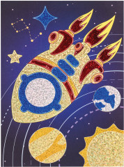 Аппликация из фольги «Ракета» - Фото 5