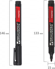 Маркер перманентный, чёрный - Фото 5