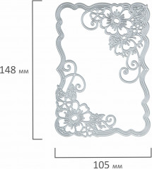 Нож для вырубки и тиснения «Цветочная рамка» - Фото 2