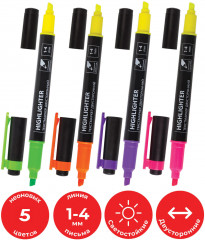 Набор текстовыделителей двусторонних - Фото 13