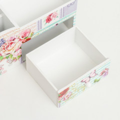 Шкатулка с зеркалом и подставкой «Бабочки и розы» - Фото 2