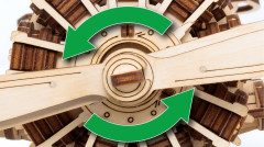 Конструктор деревянный 3D «Самолет с мотором» - Фото 4