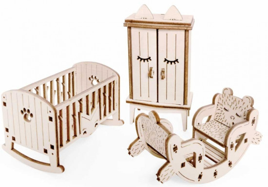 Набор мебели для кукол «Большая детская комната»