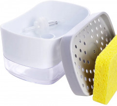Дозатор для моющего средства с губкой - Фото 1