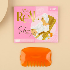 Массажер 2 в 1 скребок гуаша и расческа «Real» - Фото 1