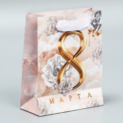 Пакет подарочный «С 8 марта!» - Фото 2