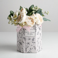 Коробка для цветов подарочная «With love for you» - Фото 1