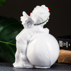 Фигурка декоративная «Ангел на шаре с розой» - Фото 2