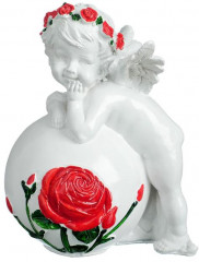 Фигурка декоративная «Ангел на шаре с розой» - Фото 4