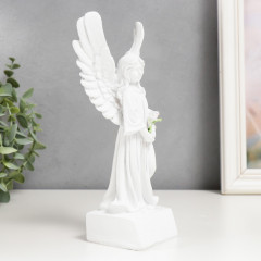 Сувенир «Белоснежный ангел-девушка с розой» - Фото 1