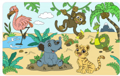 Коврик-раскраска многоразовый «Джунгли» - Фото 3