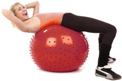 Фитбол полумассажный с насосом - Фото 1