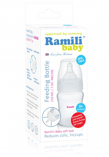 Противоколиковая бутылочка для кормления Ramili Baby AB2100