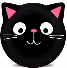 Набор тарелок бумажных «Кошки с ушками» - Фото 1