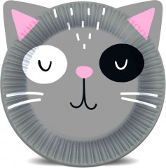 Набор тарелок бумажных «Кошки с ушками» - Фото 2