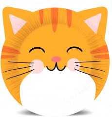 Набор тарелок бумажных «Кошки с ушками» - Фото 3