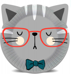 Набор тарелок бумажных «Кошки с ушками» - Фото 5