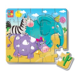 Мягкий магнитный пазл «Зверята», 20 элементов - Фото 1