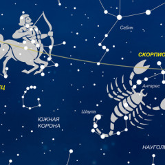Карта настенная «Звёздное небо/ Планеты. Созвездия, светящиеся в темноте» - Фото 1