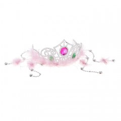 Корона с мехом «Царица» с подвеской и камнями двойная - Фото 1