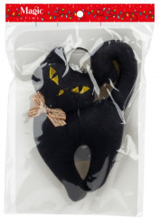 Брелок с подвесом в виде мягкой игрушки «Черная кошка» - Фото 2