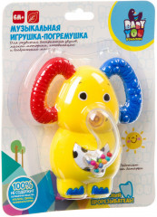 Игрушка-погремушка музыкальная «Слон» - Фото 1