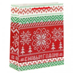 Пакет ламинат вертикальный «Вязанный» (10×26×32 см) - Фото 1