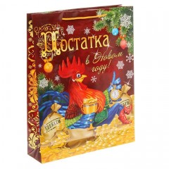 Пакет ламинат вертикальный «Достатка в Новом Году!» (31×0,2×40 см) - Фото 1