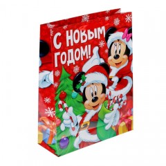 Пакет ламинат вертикальный «Яркого праздника!», Микки Маус и друзья (31×40×9 см) - Фото 2