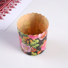 Форма бумажная для кекса, маффинов и кулича «Шиповник» - Фото 1