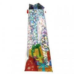 Пакет подарочный голография «Дед мороз» (18×23×8 см) - Фото 2