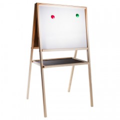 Мольберт двухсторонний с полочкой, магнитно-маркерно-меловой - Фото 1