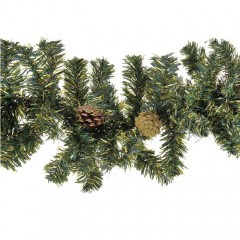 Хвойная гирлянда золотистая с шишками (220 веток) - Фото 1