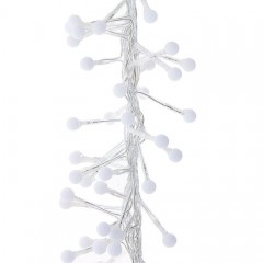 Гирлянда «Метраж», 6 м, «Мишура шарики», LED-576-220V, синий, нить силикон, фиксинг - Фото 2