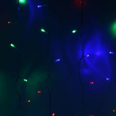 Гирлянда «Занавес», 2х9 м, 3W LED-1800-220V, мультицвет, нить белая, без контроллера - Фото 5