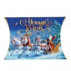 Коробка фигурная «Новогодняя тройка», (19х14 см) - Фото 3