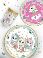 Набор тарелок одноразовых «Малышки-единорожки» - Фото 2