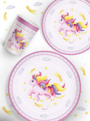Набор тарелок одноразовых «Единороги. Акварель» - Фото 3